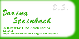 dorina steinbach business card